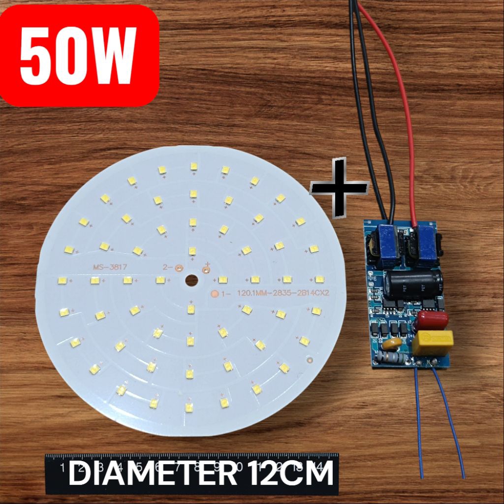 pcb led dc 50w+driver pasangan.driver input 220v ac 50w