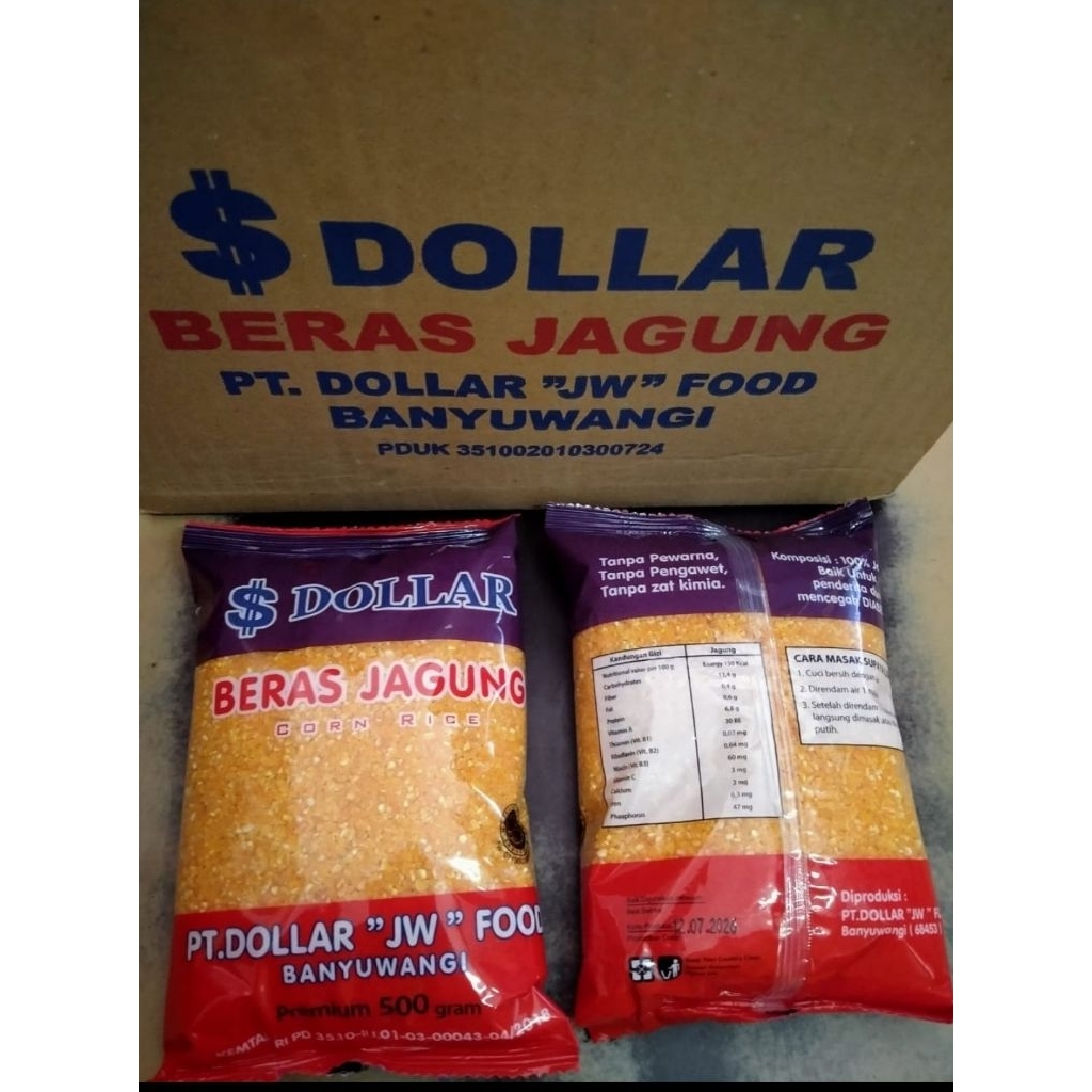

beras jagung dollar 500 gram