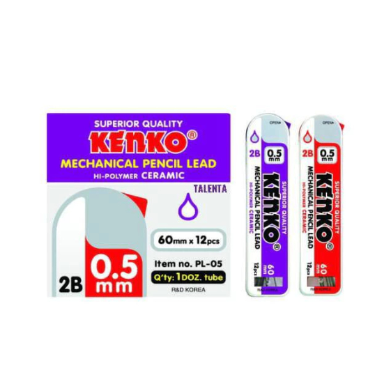 

Isi Pensil Mekanik - Kenko Pencil Lead 2B PL-05 (0.5 mm x 60 mm) - 1 PCS