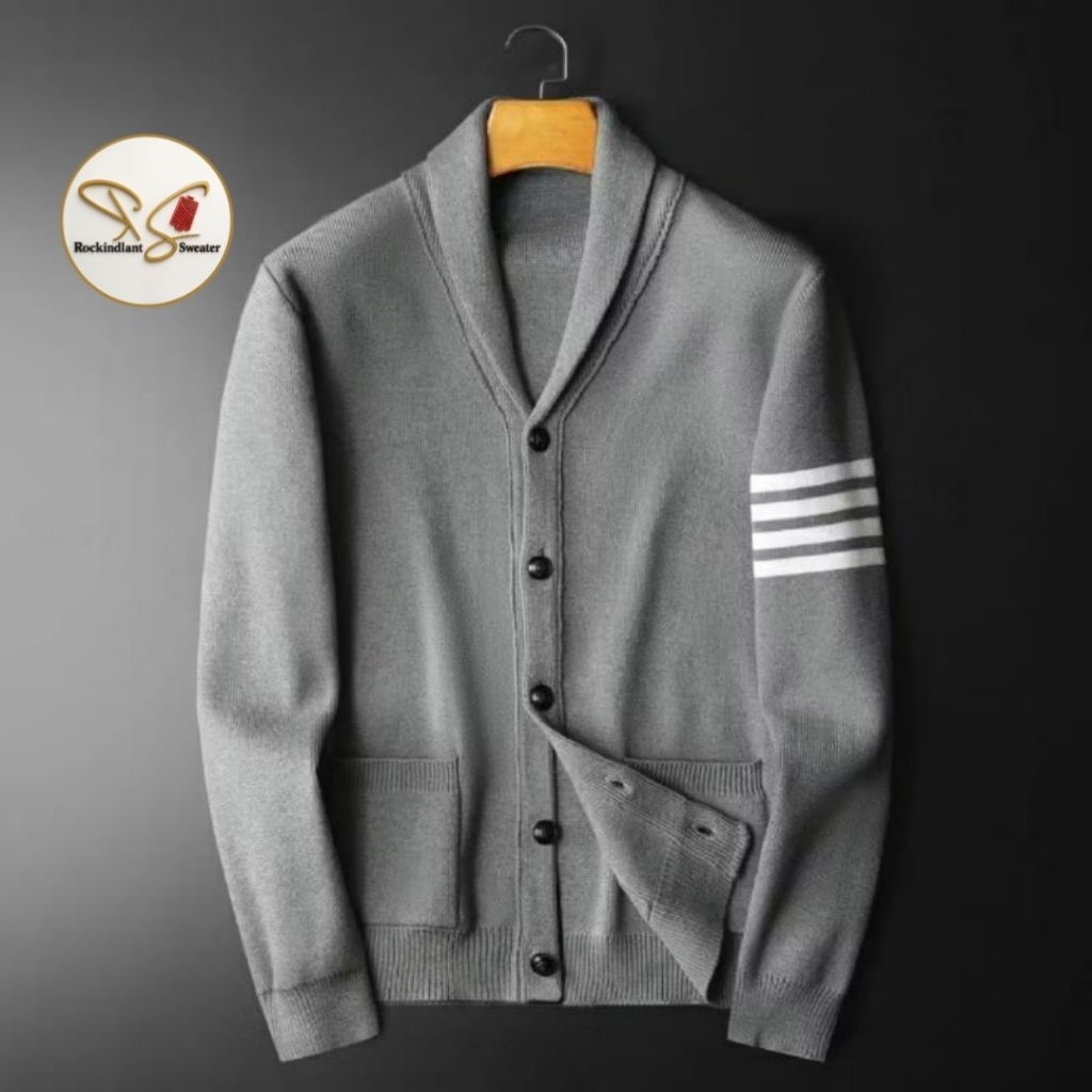 Sweater Rajut Cardigan Pria/Sweater Cardigan Casual
