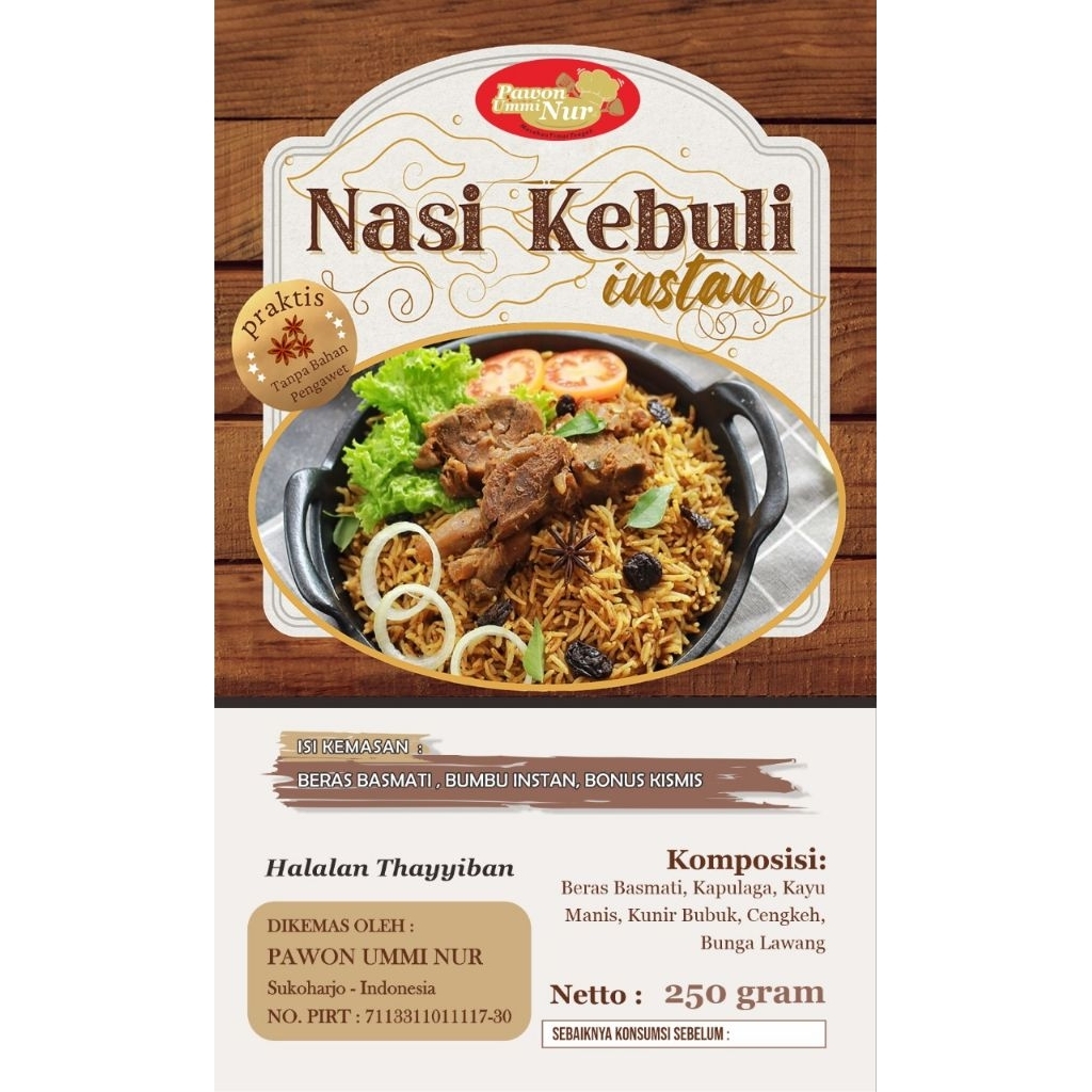 

Nasi kebuli instan - PAWON UMMI NUR