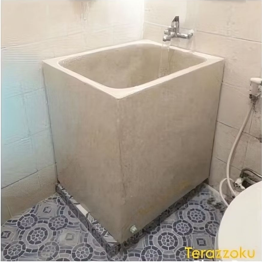 bak mandi kotak teraso persegi