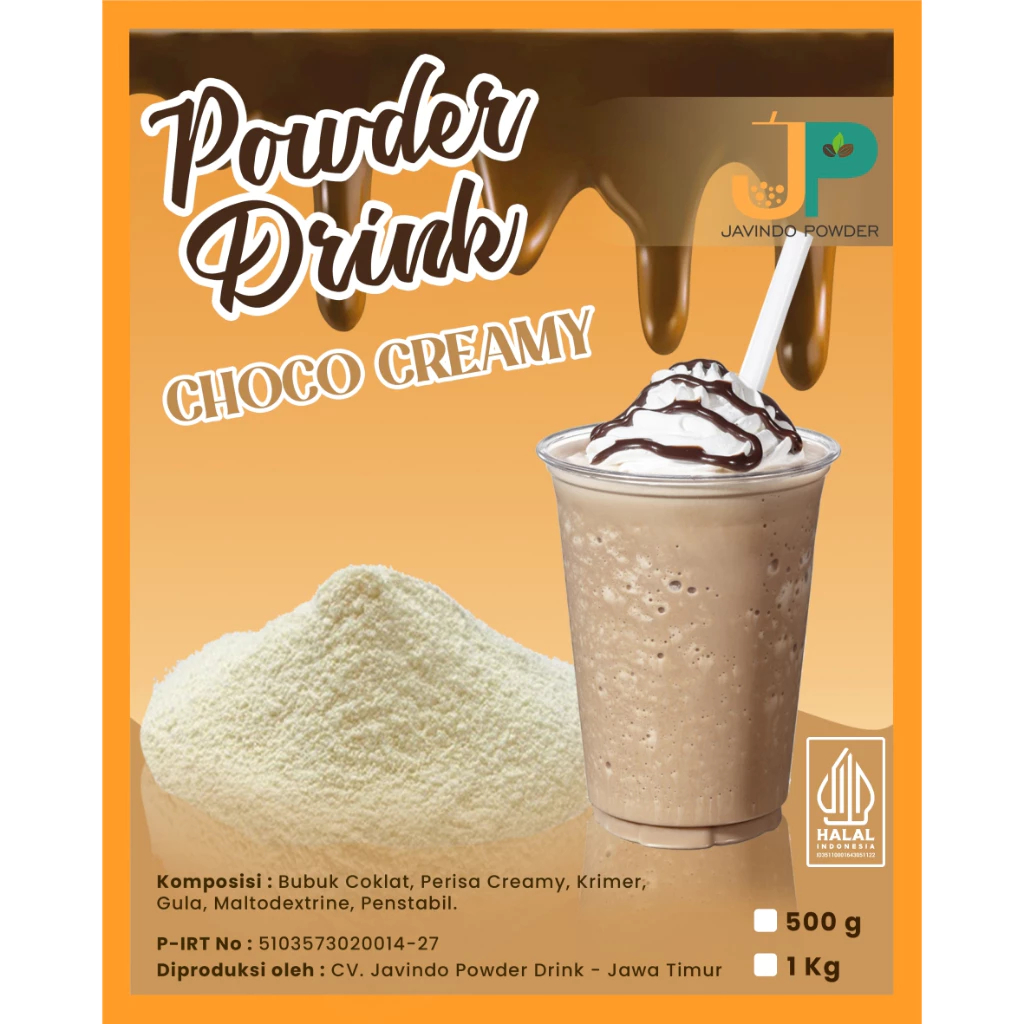 

JAVINDO Bubuk Minuman Rasa Choco Creamy / Coklat Creamy 1Kg / 1 Kg Reguler - Javindo Powder