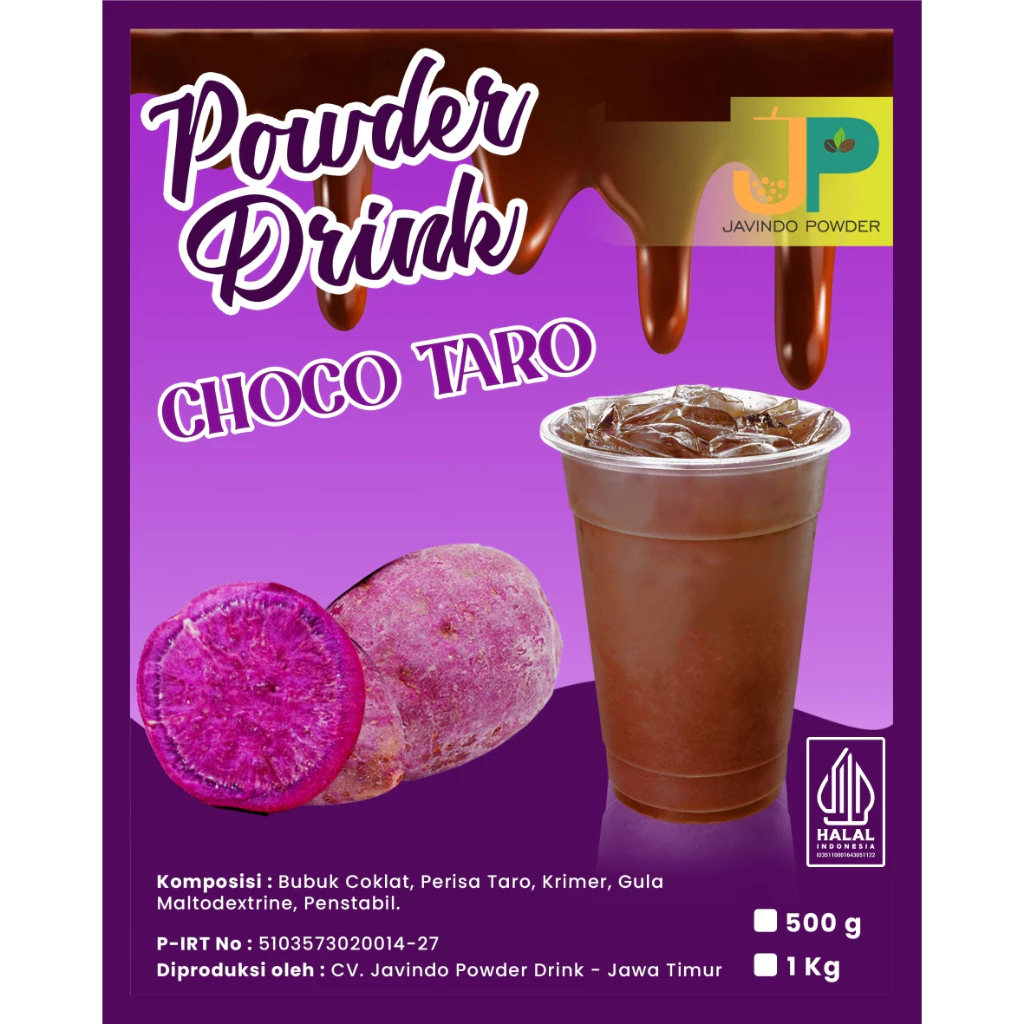 

JAVINDO Bubuk Minuman Rasa Choco Taro / Coklat Taro 1Kg / 1 Kg Reguler - Javindo Powder