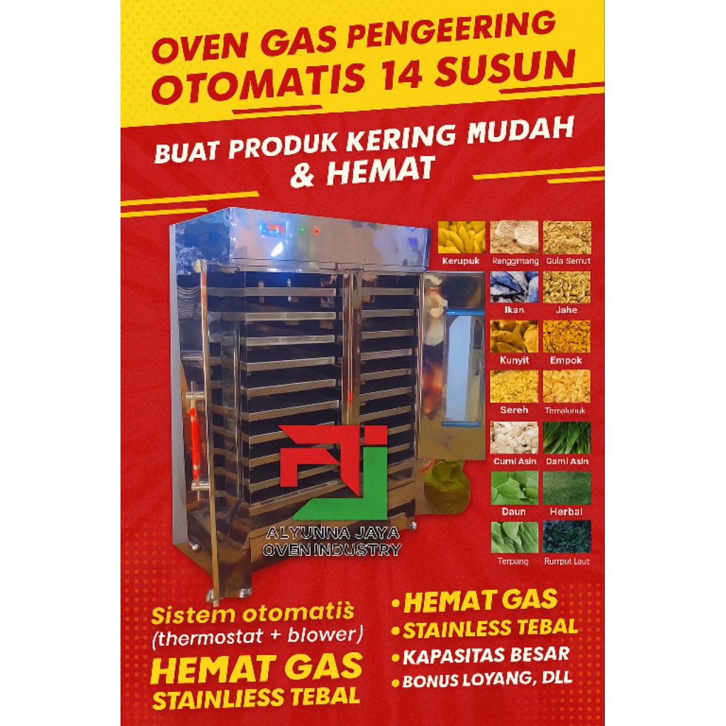 OVEN PENGERING 20 SUSUN otomatis | OVEN GAS PENGERING OTOMATIS