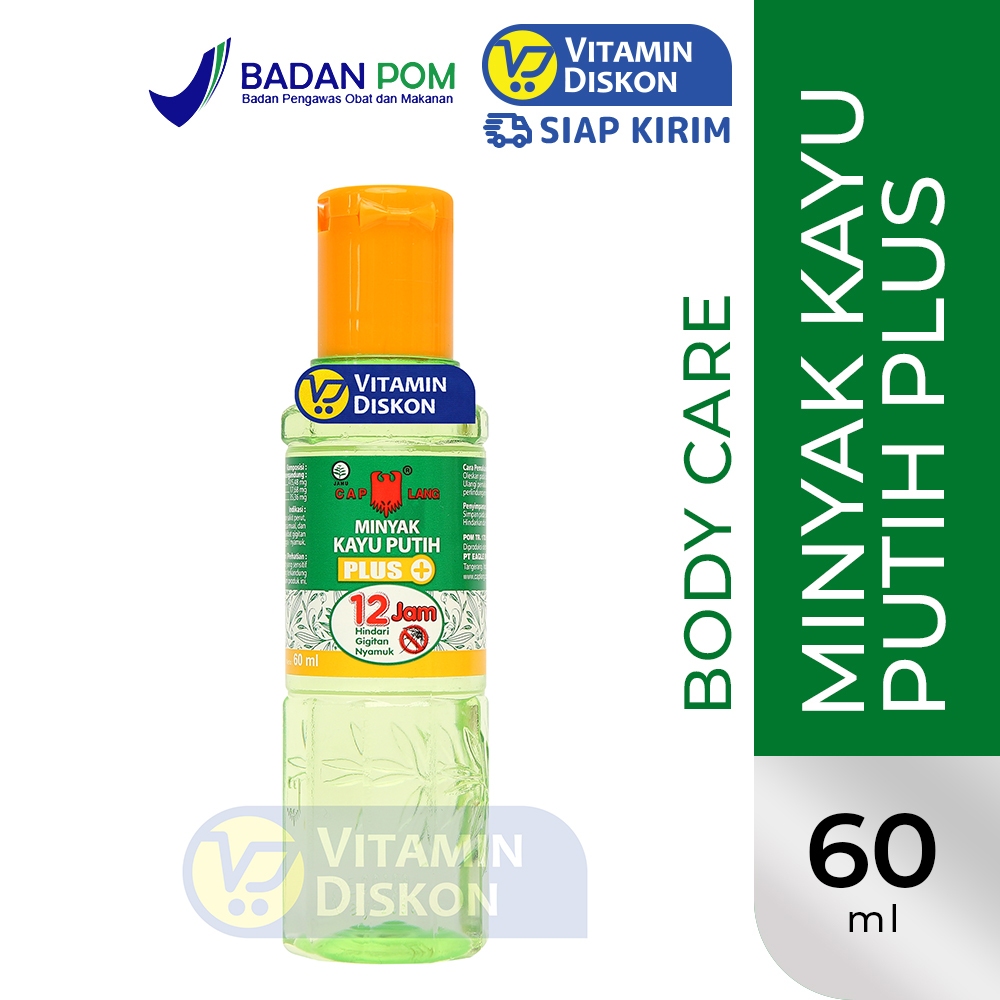 Cap Lang Minyak Kayu Putih Plus Anti Nyamuk 60 Ml | Pereda Kembung, Mual Dan Gatal Gigitan Serangga