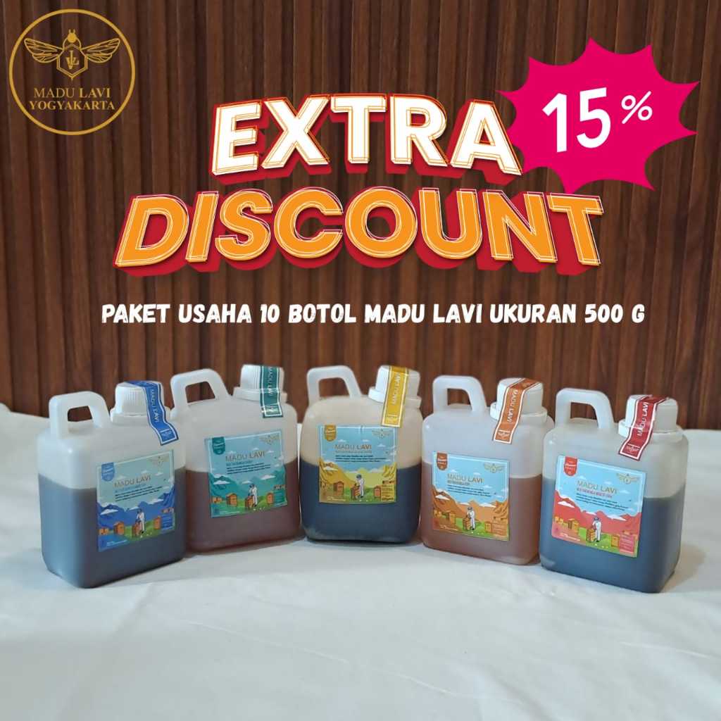 

Madu Lavi Paket Usaha / Reseller 10 Botol Kemasan 500 G Honey - Paket 10 Botol 500 G (MIX VARIAN)