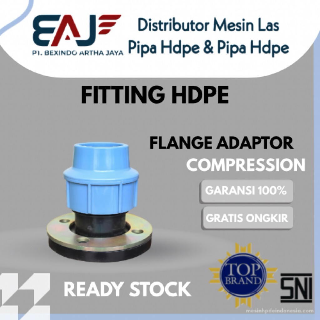 Flange Adaptor Hdpe ukuran 63 x 2" | Distributor Fitting Hdpe