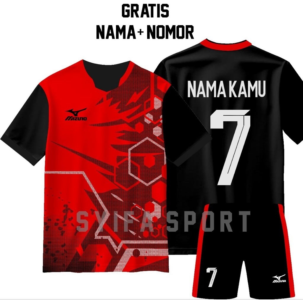 baju futsal free nama nomor dewasa jersey volly badminton