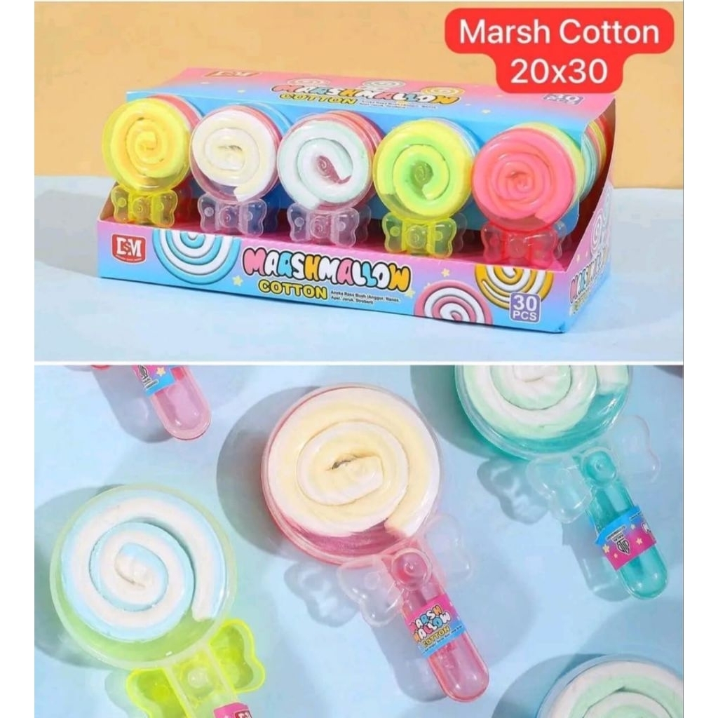 

dsm marshmallow kapas cotton pita rasa buah buahan isi 30 pcs