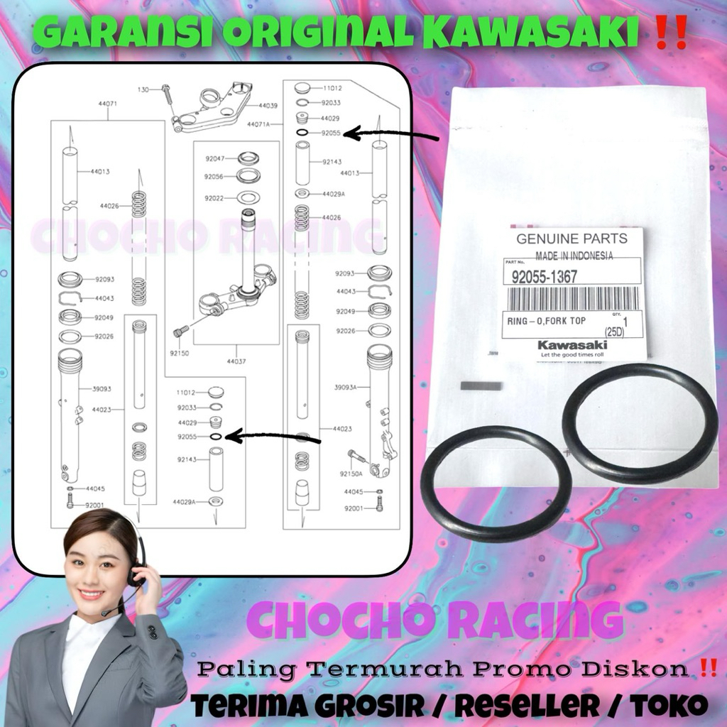 [O21] PROMO DISKON - SIL KARET ORING TUTUP PIPA AS SHOCK DEPAN KIRI KANAN SET NINJA R SS KIS RR OLD 