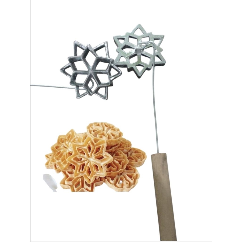 cetakan kue kembang goyang berbentuk tumpuk bahan berkualitas anti lengket