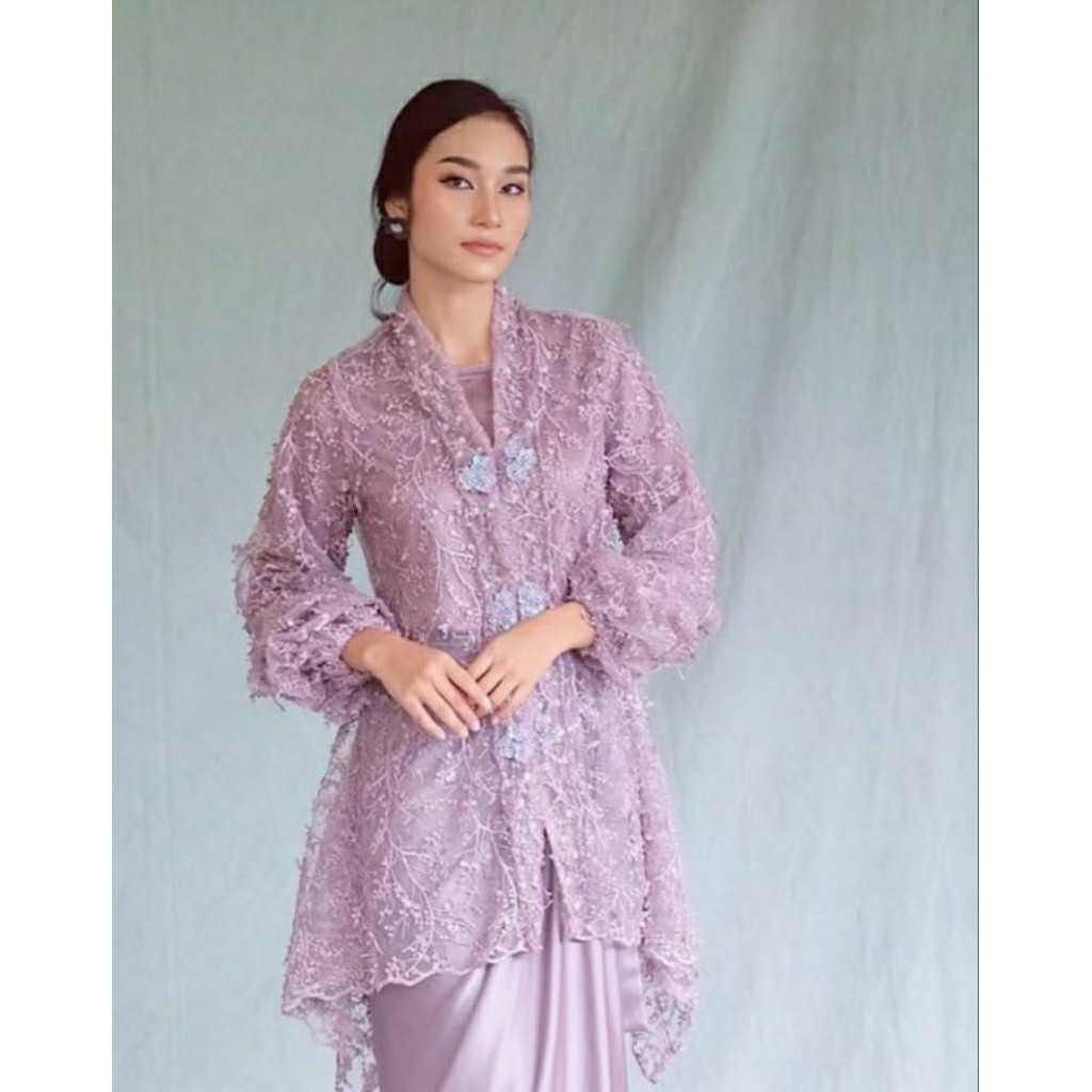 PRELOVED KEBAYA JALEELA - RUNA TOP MAUVE (Atasan Only) - (Inner Include)
