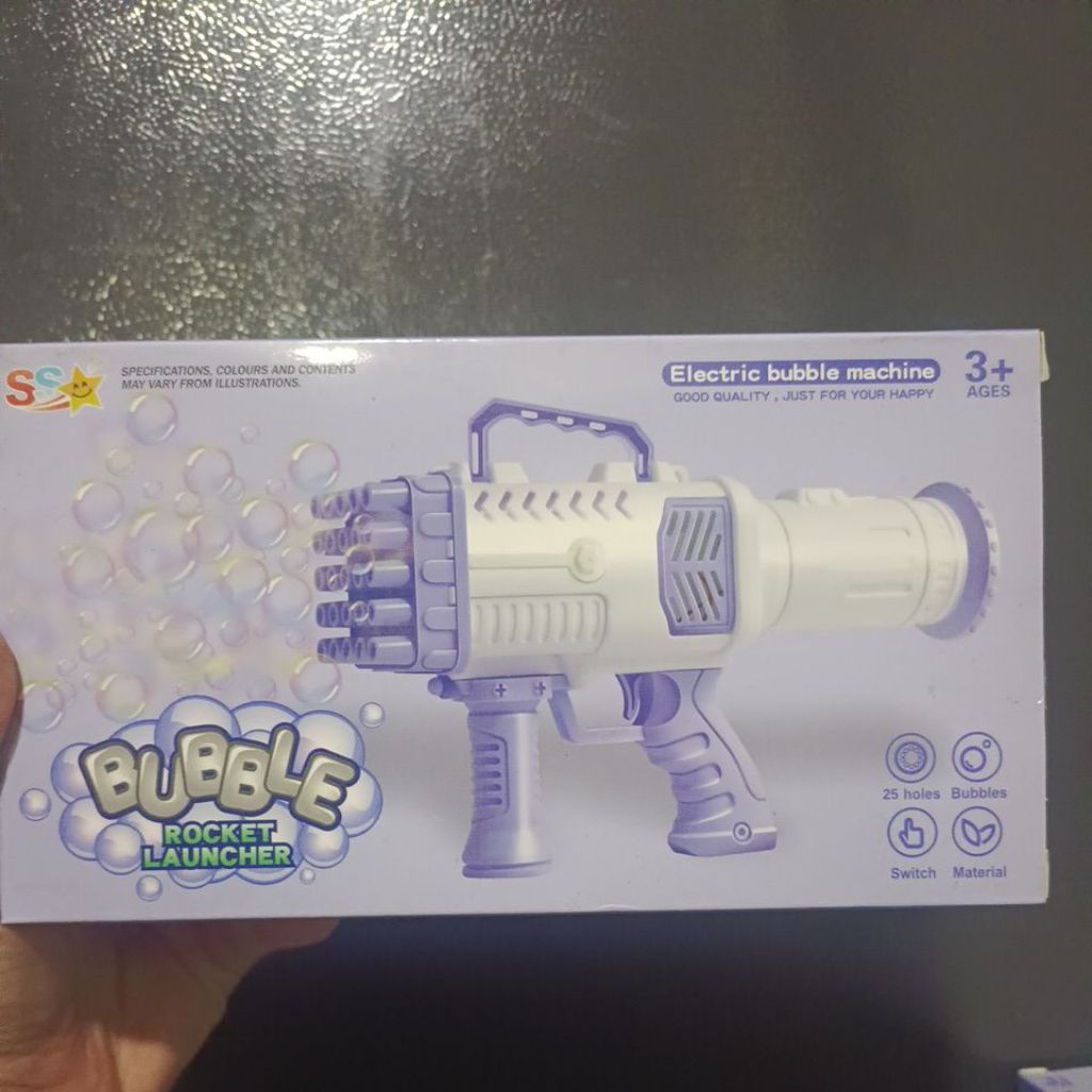 mainan anak bubble rocket launcher- mainan tembak bubble