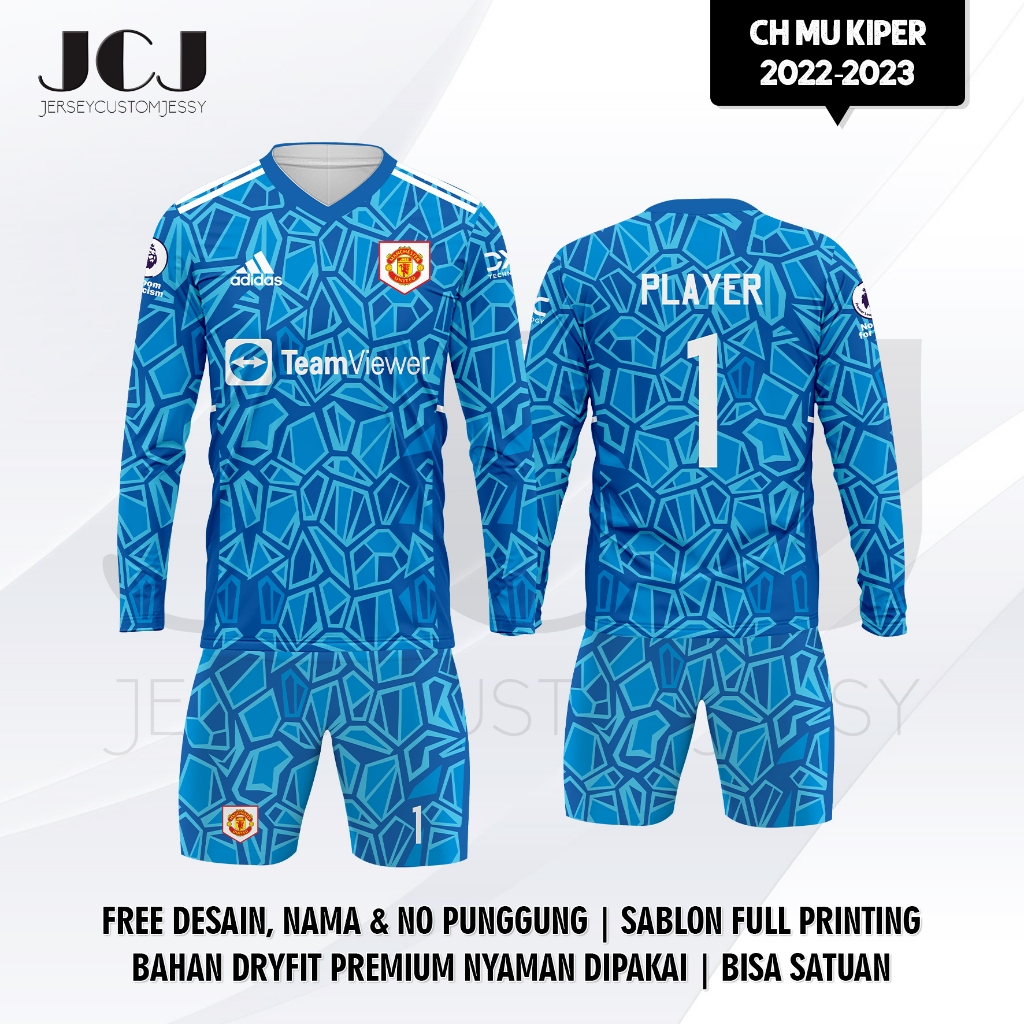 Jersey Sepakbola CH MU KIPER 22-23 Full Printing Free Custom Dewasa Anak