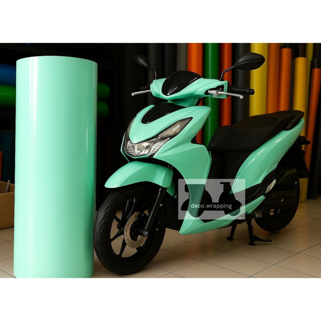 

sticker scotlite warna hijau mint glossy