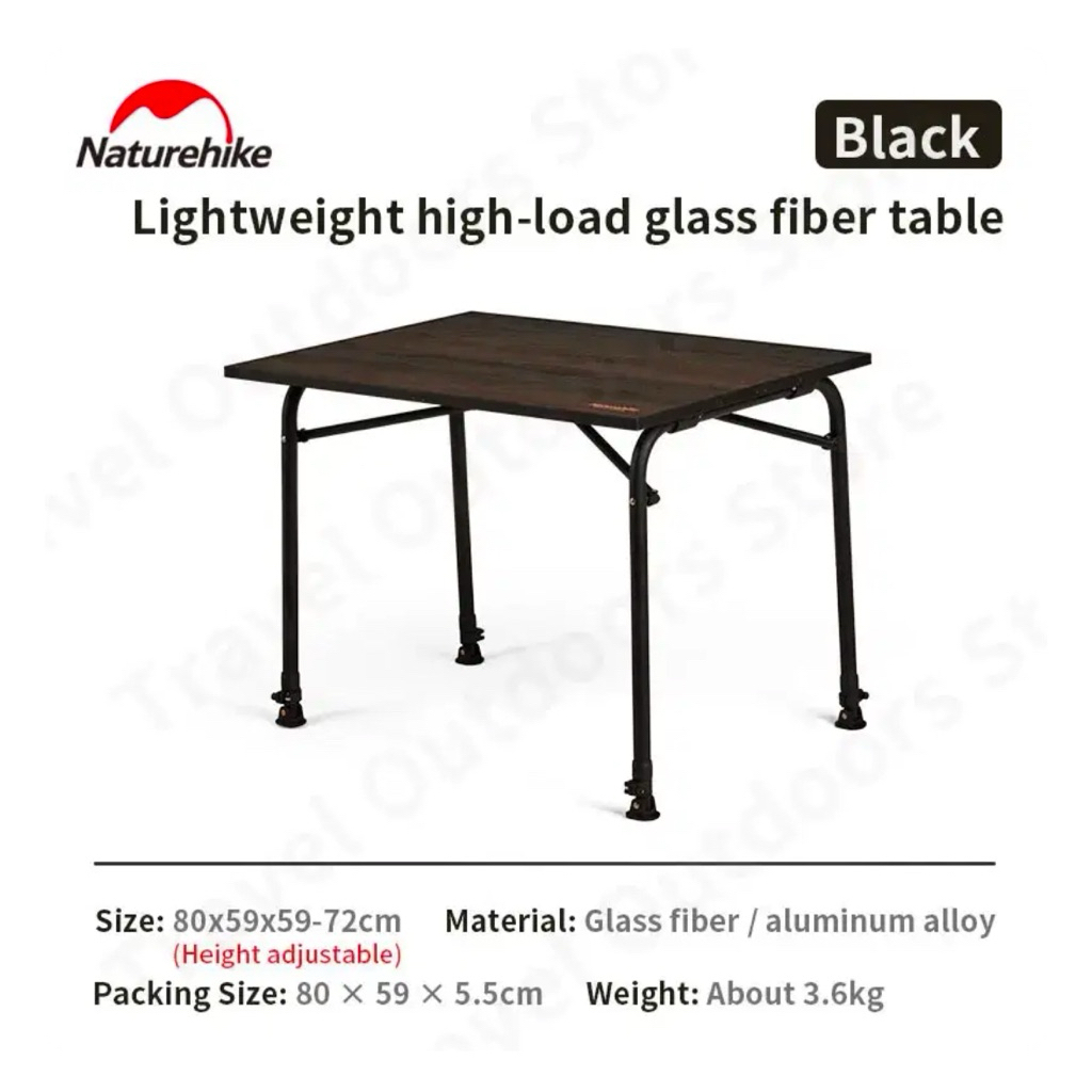 MEJA LIPAT FG03 HIGH-LOAD FIBERGLASS TABLE NATUREHIKE NH22JU019