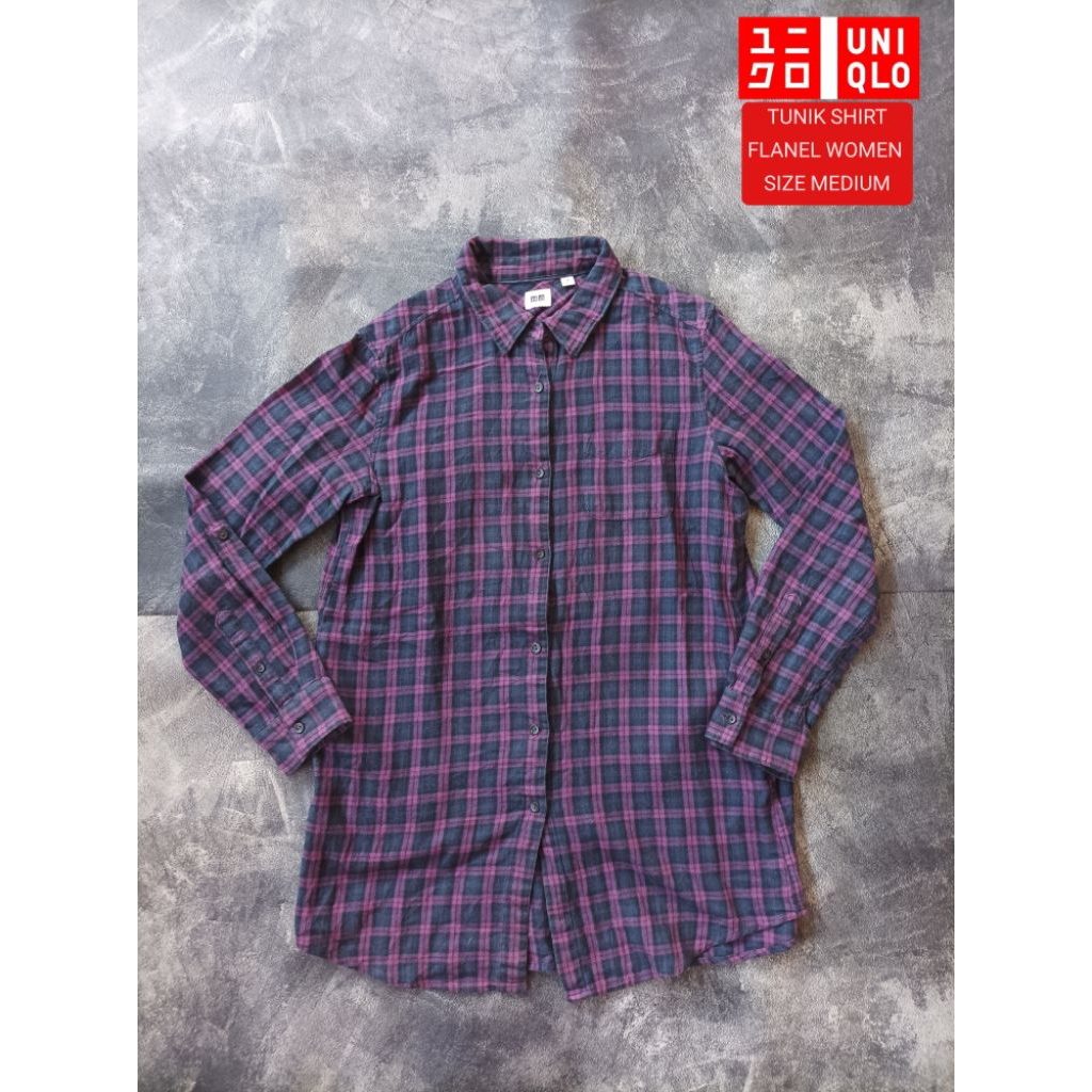 UNIQLO TUNIK / FLANEL UNIQLO / KEMEJA TUNIK