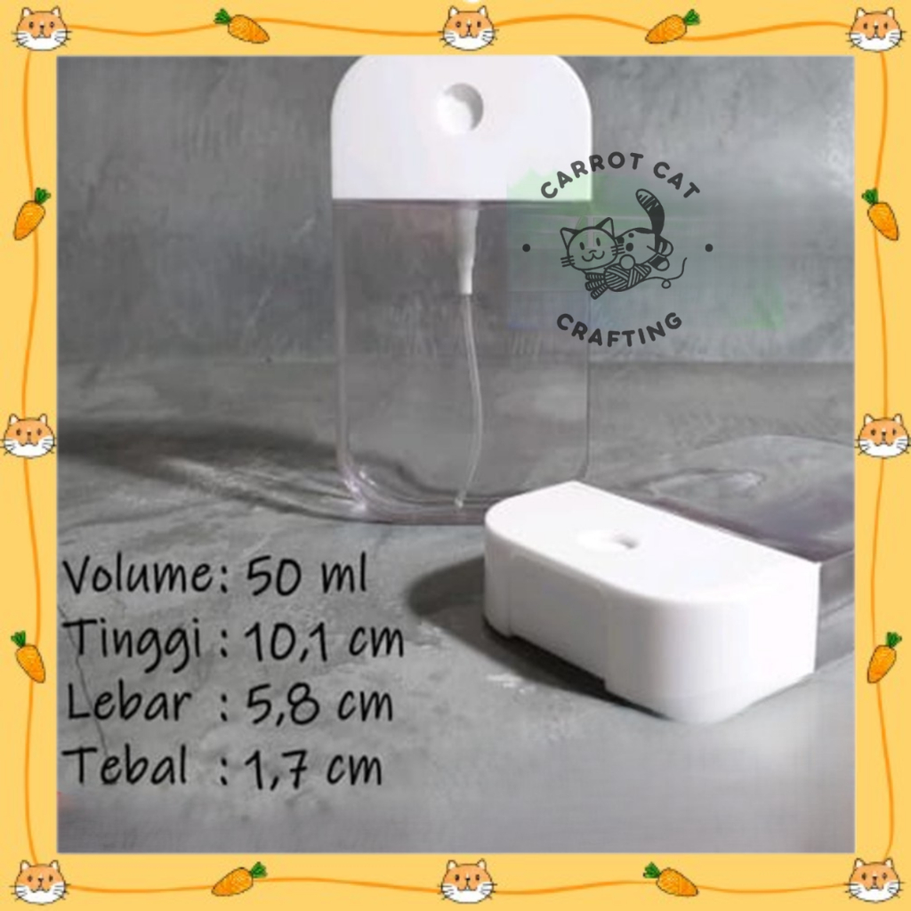 Botol Pocket Spray Hand Sanitizer 50ML REFILABLE PLASTIK CARD KARTU GEN 2