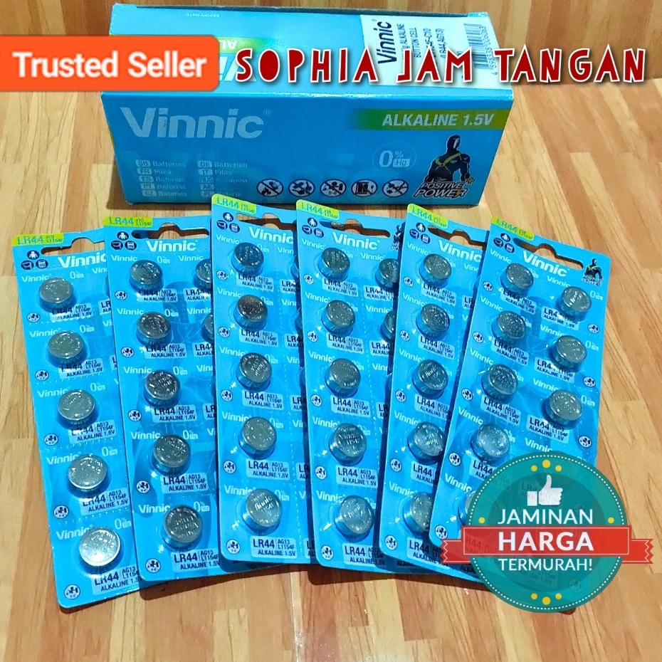 HARGA 1 lembar Baterai  VINNIC Lr 44 / Baterai LR44