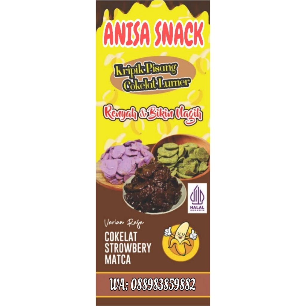 

kripik pisang coklat lumer