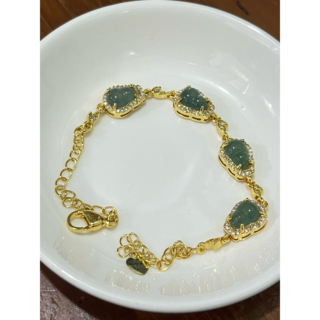 Gelang rantai Hulu Giok Burma sertifikat