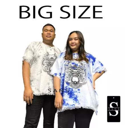 Baju barong bali jumbo pria wanita - katun adem - moitf tie dye - baju santai