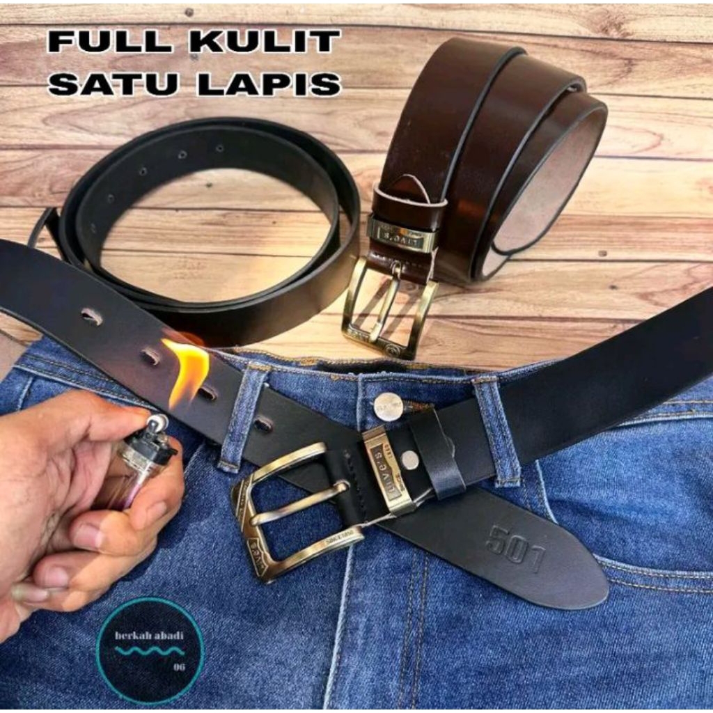 IKAT PINGGANG PRIA KULIT SAPI ASLI SELAPIS 100%ORIGINAL/SABUK KULIT SAPI ASLI SELAPIS ORIGINAL GESFE