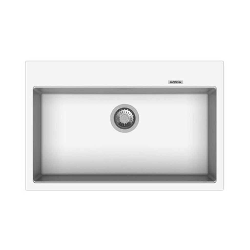 Sink Bak cuci piring Modena KS 9200F WP / KS9200F WP / 9200 F Putih Granit BARANG BARU DAN SEGEL MUR
