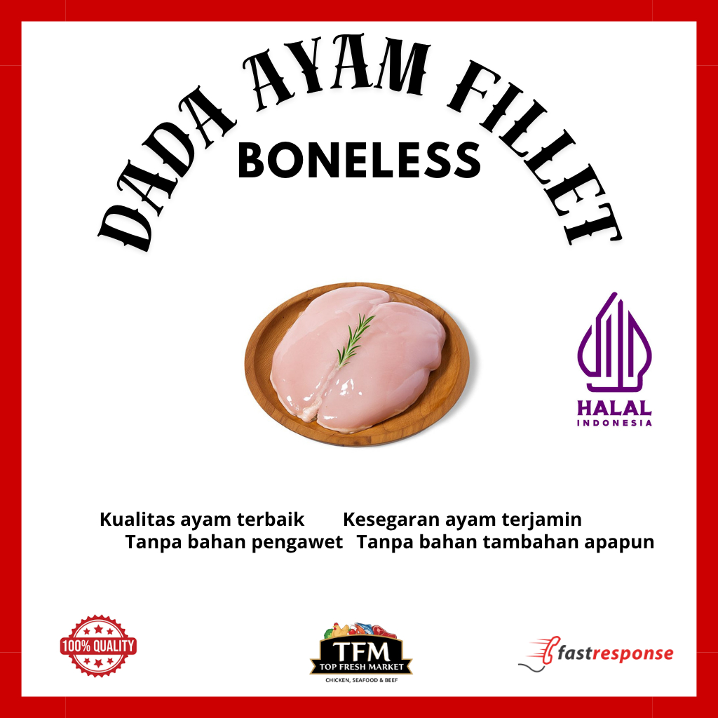

[TFM] Dada Ayam Fillet 1kg Tanpa Tulang Boneless Termurah