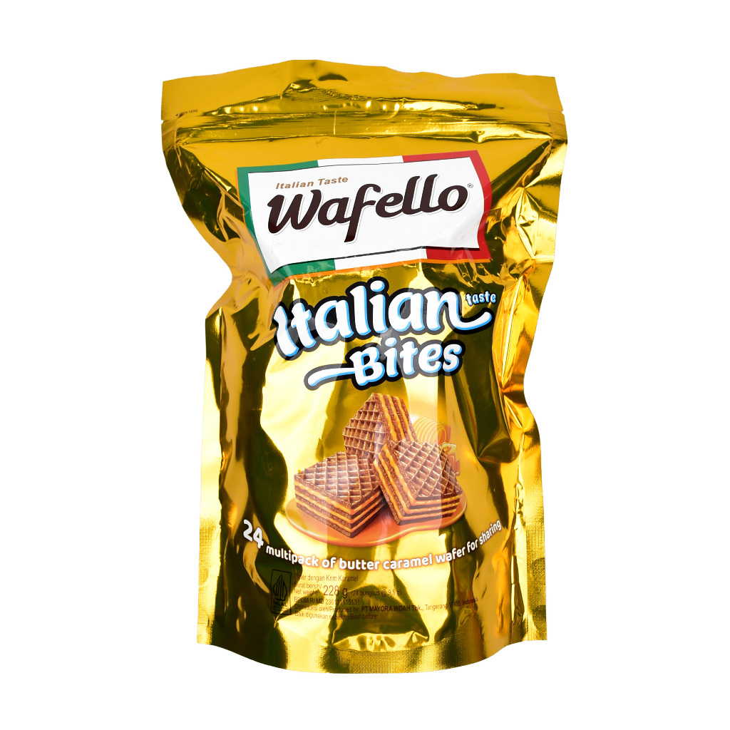 

Wafello Italian Bites Butter Caramel Pouch 24 Multipack 228 gram