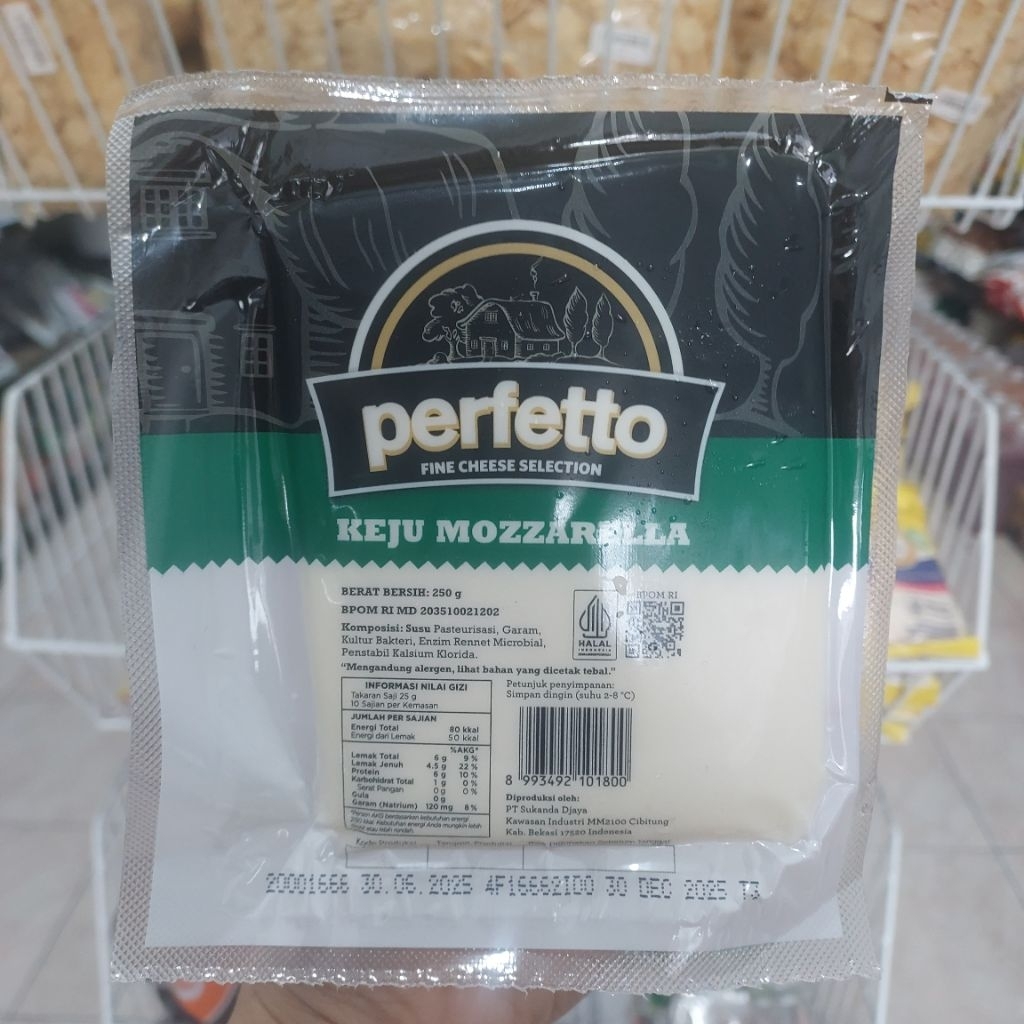 

PERFETTO MOZZARELLA CHEESE 250 GR / KEJU MOZZARELLA PERFETTO