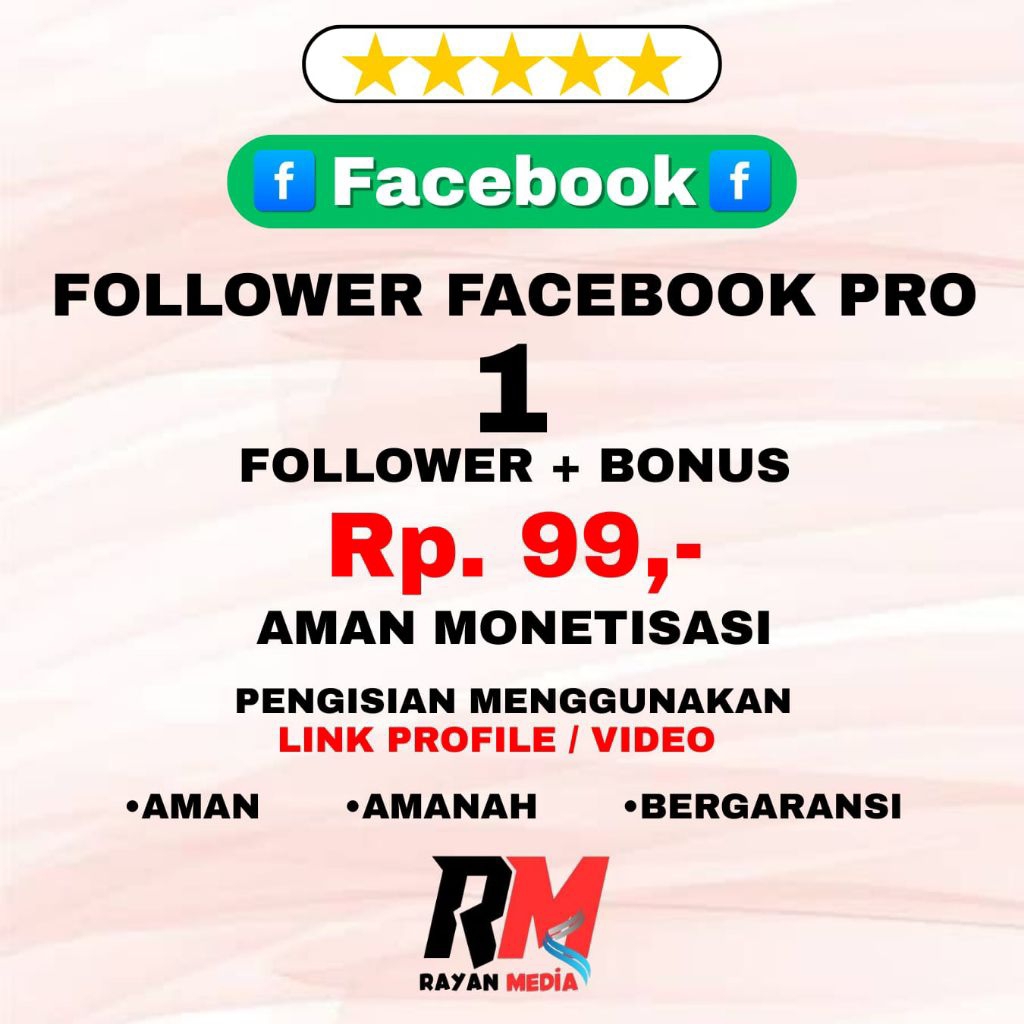 Follower Facebook Pro Aman Monetisasi