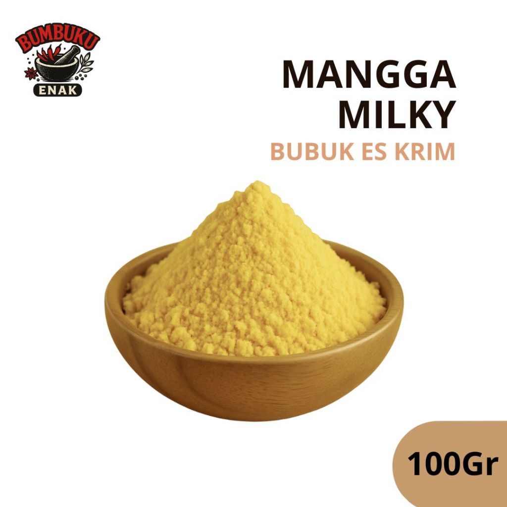 

Bubuk Es Krim Mangga Milky 100gr – Rasa Mangga Susu Segar Lembut, Mudah Disajikan & Cocok Untuk Jualan
