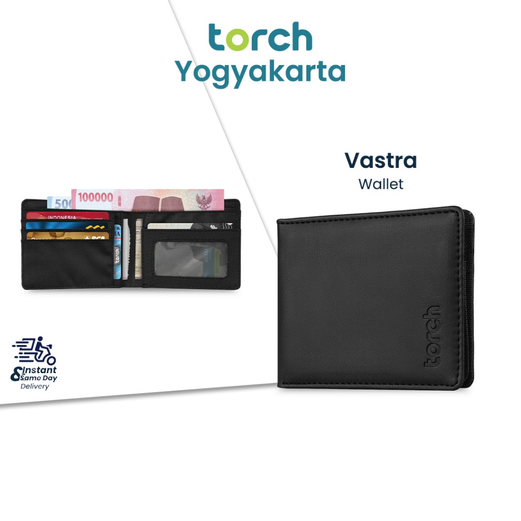 TORCH Vastra Dompet Simple Lipat Pria Wanita Tempat Kartu Uang STNK Karcis Kuat Tahan Air - Wallet W