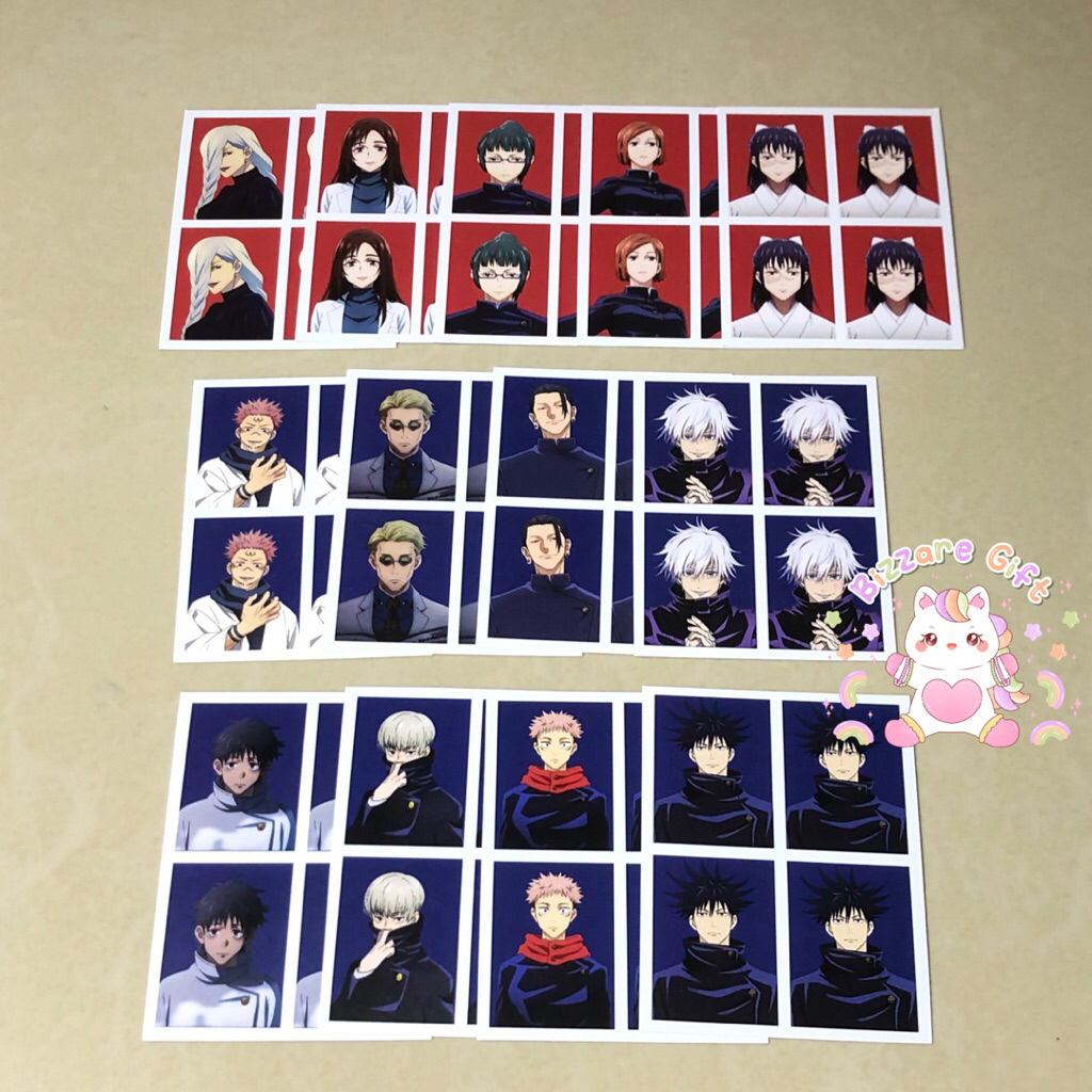 ID Photo Pas Foto JJK Jujutsu Kaisen Photocard Gojo Nanami Geto Megumi Yuuji Nobara Inumaki Yuuta Ma