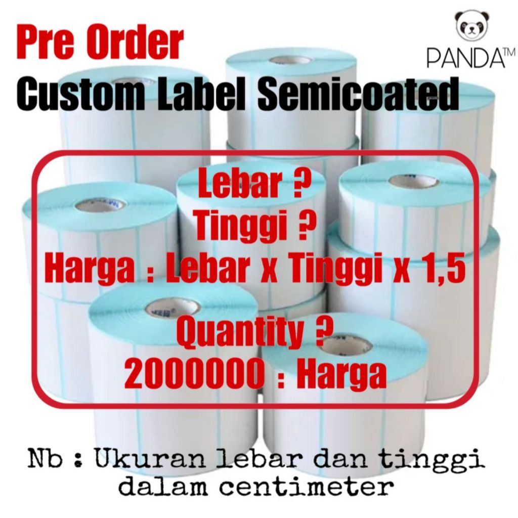 

Pre-order Custom Label Semicoated
