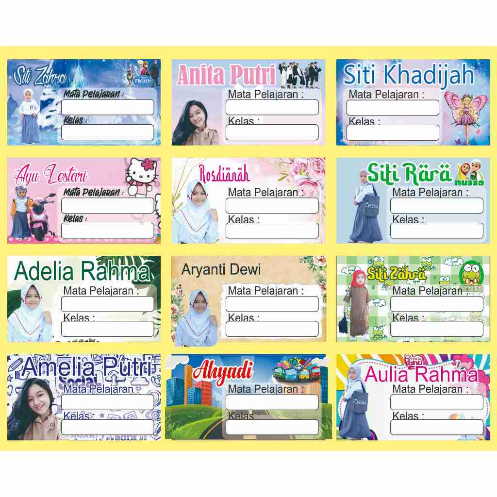 

Sticker Pelajaran sekolah moyif cewe bisa pakai foto sendiri