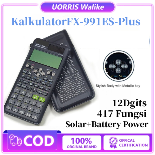 

Kalkulator Scientific ilmiah FX-991EX/991ES-Plus Calculator Scientific Kalkulator Scientific 417 Fungsi/Dua Sumber Tenaga Baterai Dan Tenaga Matahari/40 Konstanta Rumus