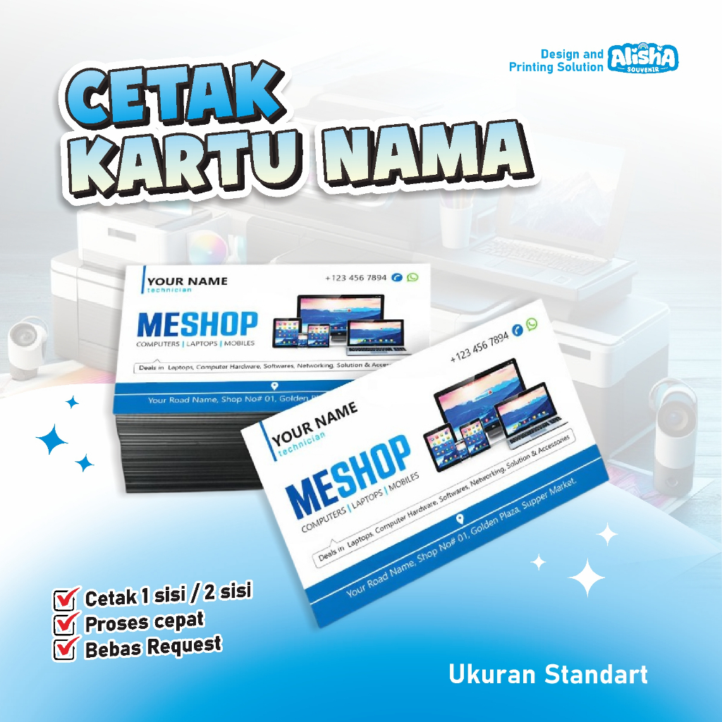 

Name Tag / Cetak Kartu Nama / Kartu Nama Custom / Tanda Pengenal / Name Card