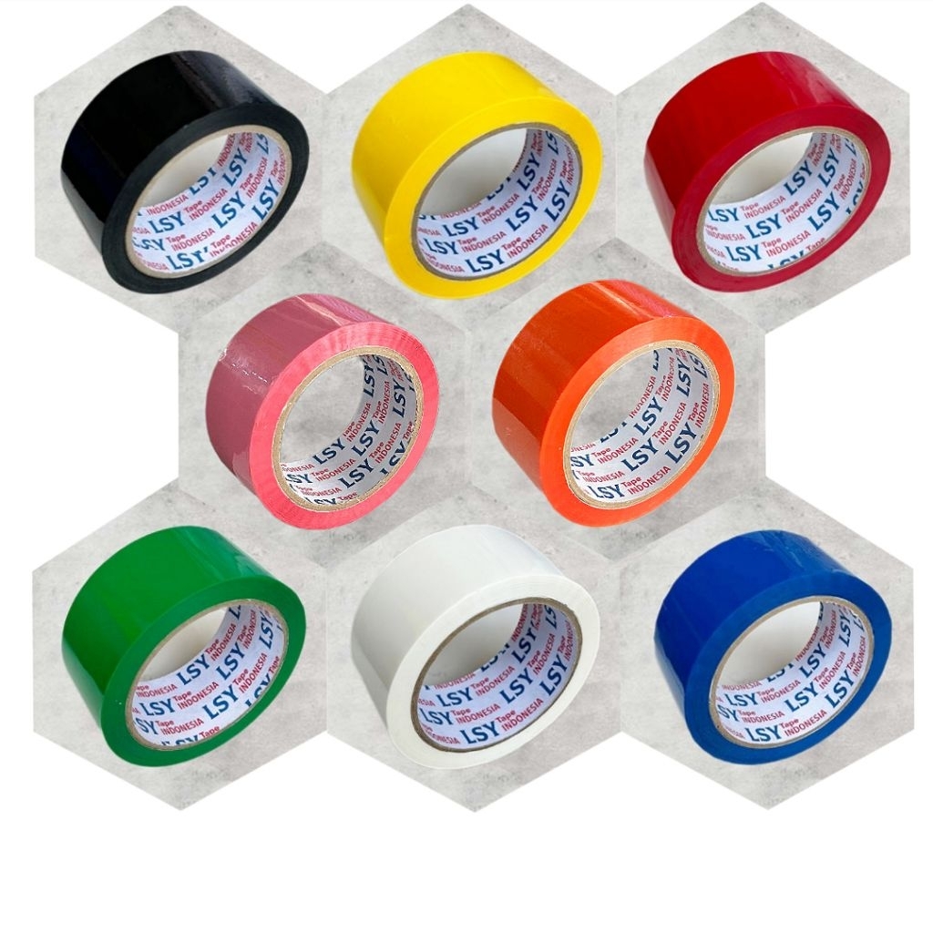 

lakban warna-warni 45MM x 80yard full LSY TAPE INDONESIA ( CBM )
