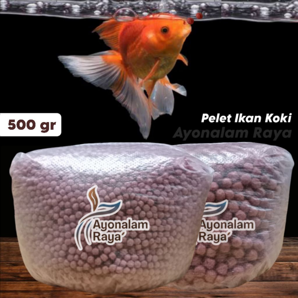 Pelet Ikan Koki Pakan Makanan Ikan Koki Protein Tinggi Cepat Besar 500gr
