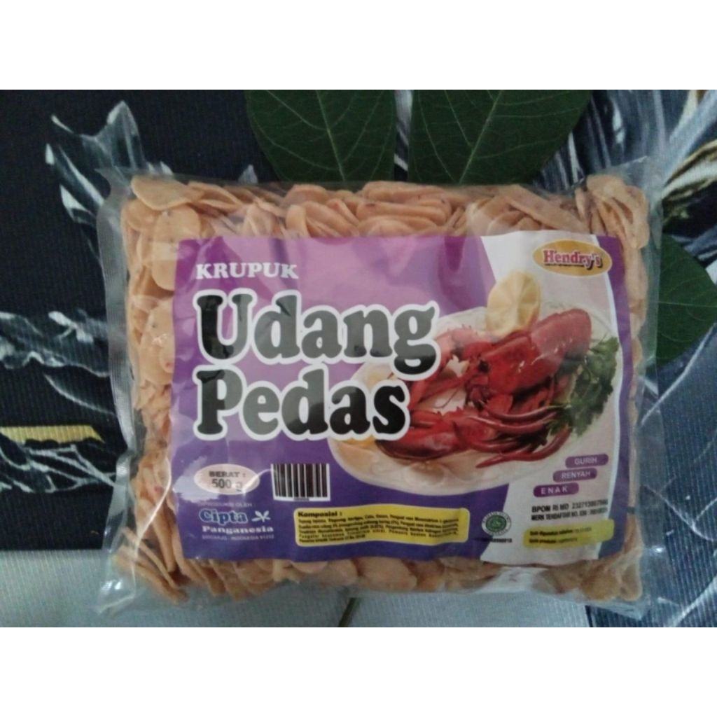 

krupuk mentah hendrys rasa udang original 500g, tanpa jumur