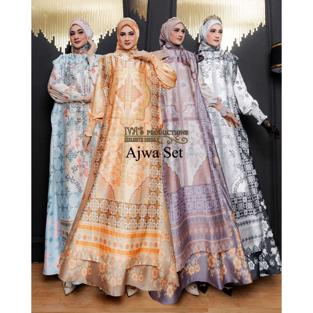 Gamis Cantik Mewah Dan Elegan Ajwa Set By Ivas Production
