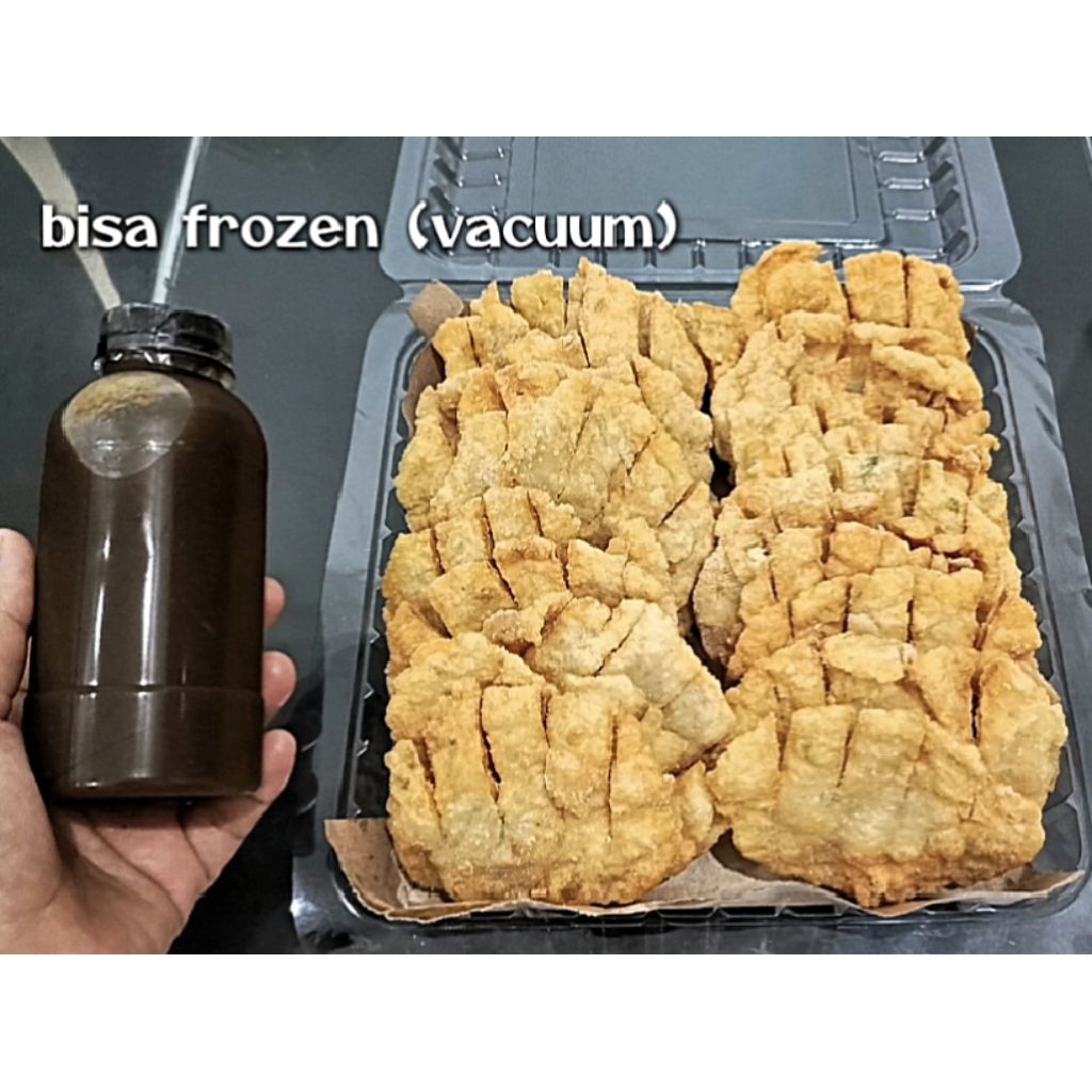 

PEMPEK CRISPY ASLI PALEMBANG / 100% IKAN TENGGIRI PREMIUM / PEMPEK + CUKA