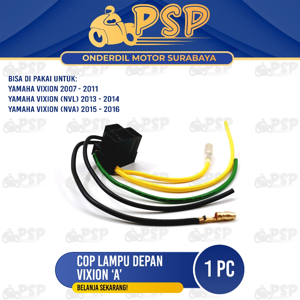 Cop Lampu Depan Vixion (Bengkok) - Pitingan Fitting Soket Dop Depan Yamaha Vixion Old Vixion New