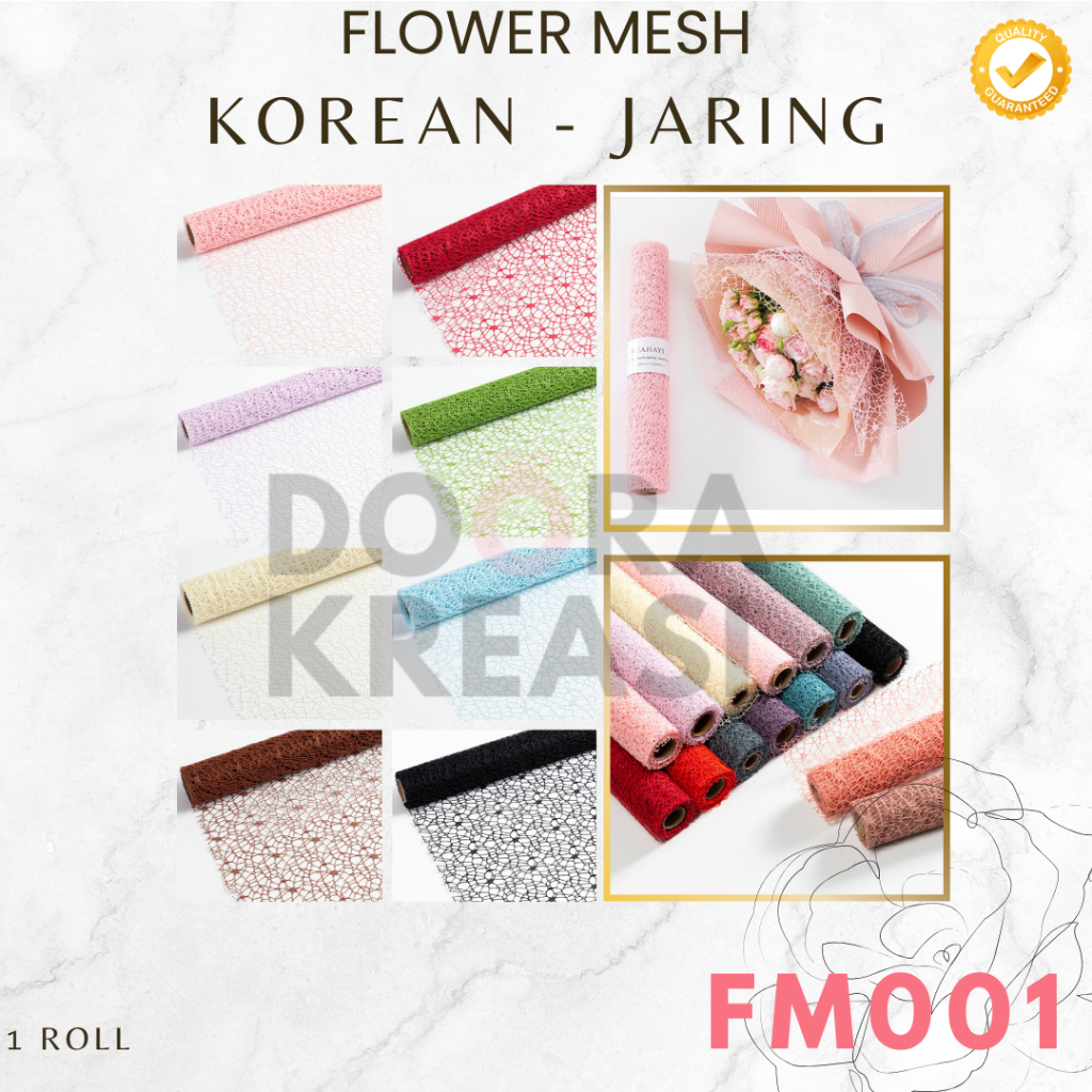 

Flower Wrapping Mesh Polynet / Kain Tile - Korean Jaring