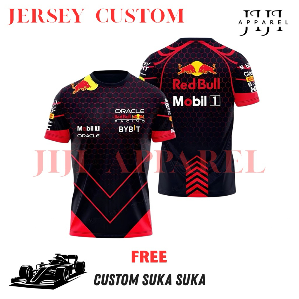 kaos jersey polo redbull jersey racing mobil1 full printing free custom kaos polo racing kaos atasan