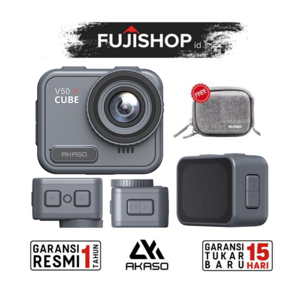 Akaso V50X Cube 4K 30fps Action Cam Camera With Remote Kamera Garansi Resmi