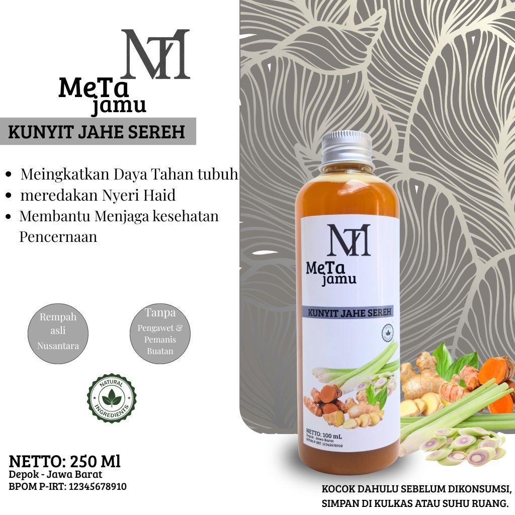 

MeTa ~Jamu Kunyit Jahe Sereh Herbal Alami untuk Kesehatan Kunyit Asam 100% Alami Rempah Tradisional